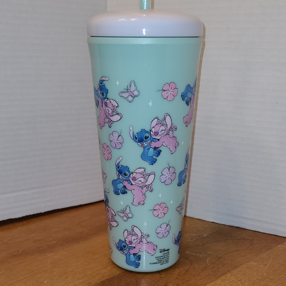 DISNEY Mint and Pink Stitch 26 Oz Tumbler